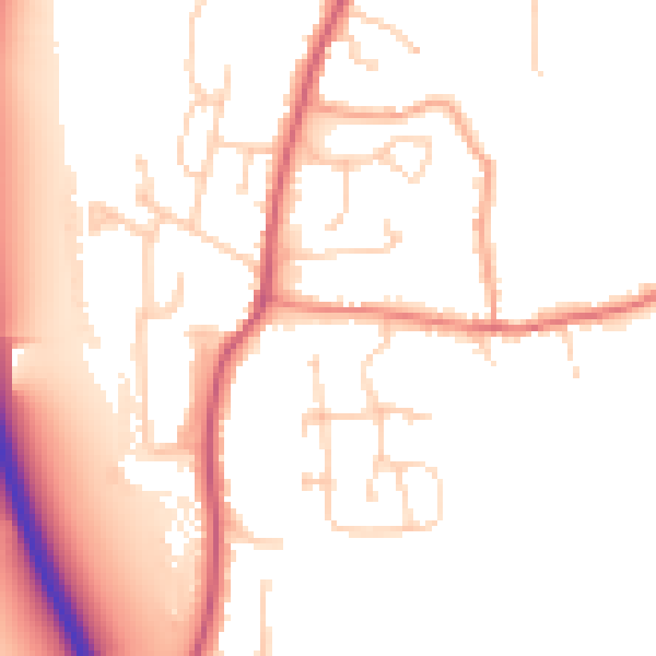 Daytime road noise heatmap for OX14 4JL