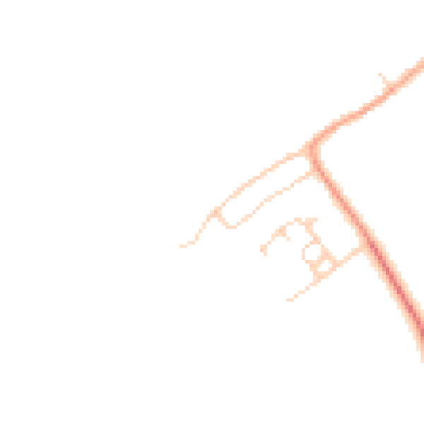 Daytime road noise heatmap for OX14 4QG