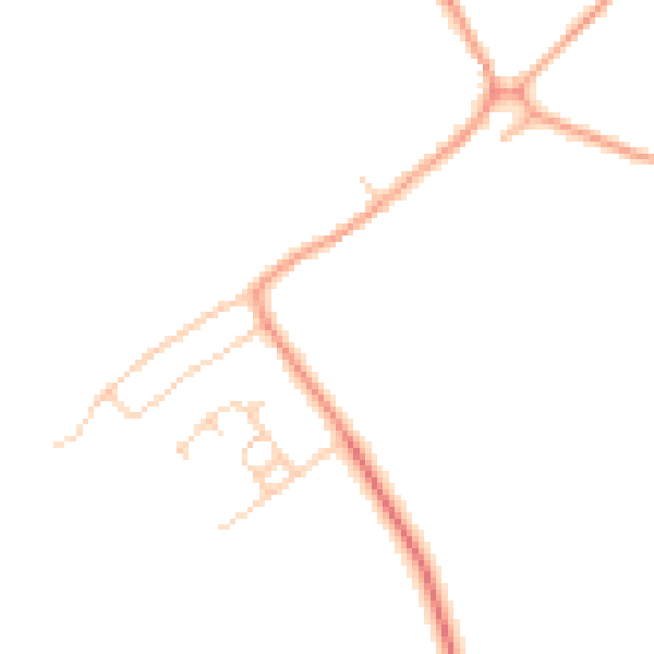 Daytime road noise heatmap for OX14 4SQ
