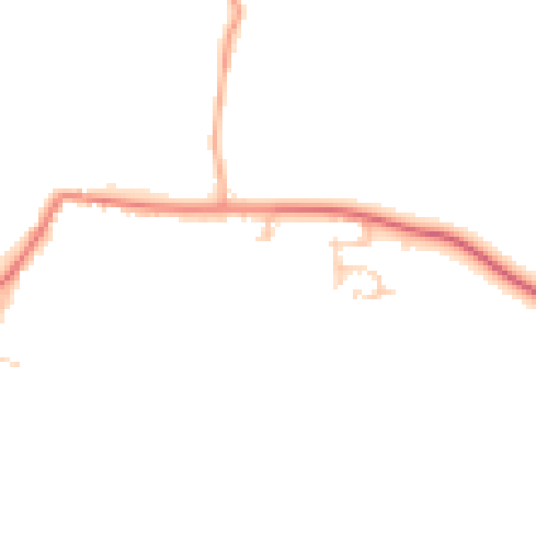 Daytime road noise heatmap for OX14 4TN
