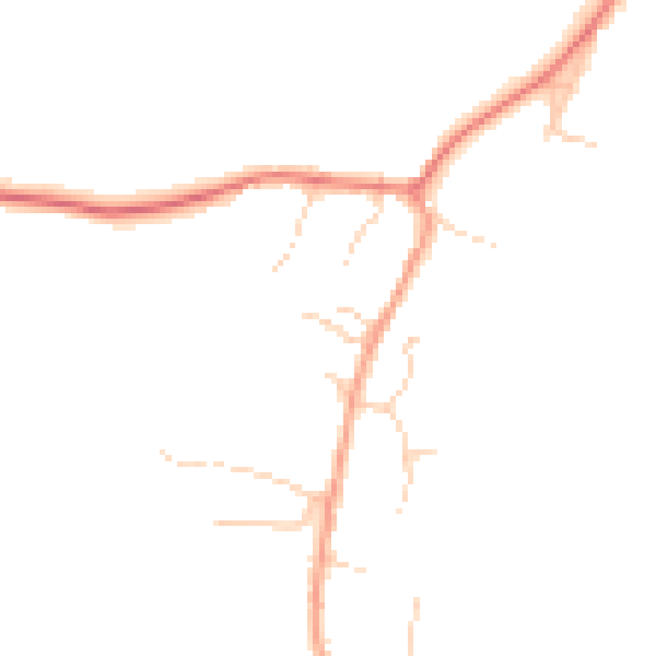 Daytime road noise heatmap for OX14 4UA