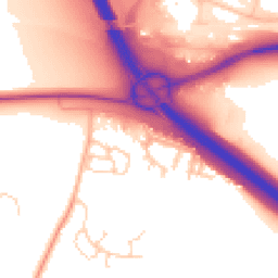 Daytime road noise heatmap for OX14 4XA