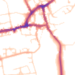 Daytime road noise heatmap for OX14 5BP