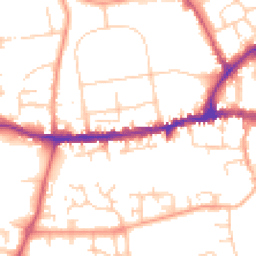 Daytime road noise heatmap for OX14 5DQ