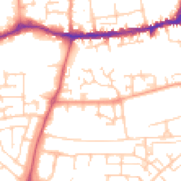 Daytime road noise heatmap for OX14 5EX