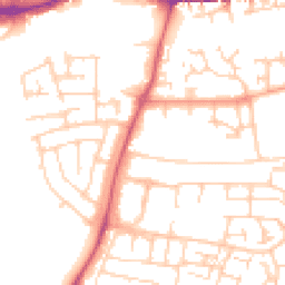 Daytime road noise heatmap for OX14 5FQ