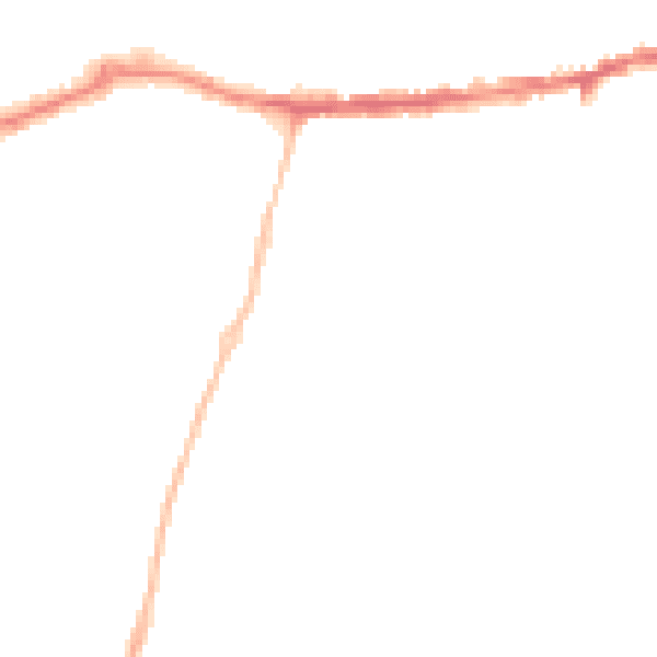 Night-time road noise heatmap for OX14 5HA