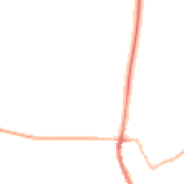 Night-time road noise heatmap for OX15 0AE