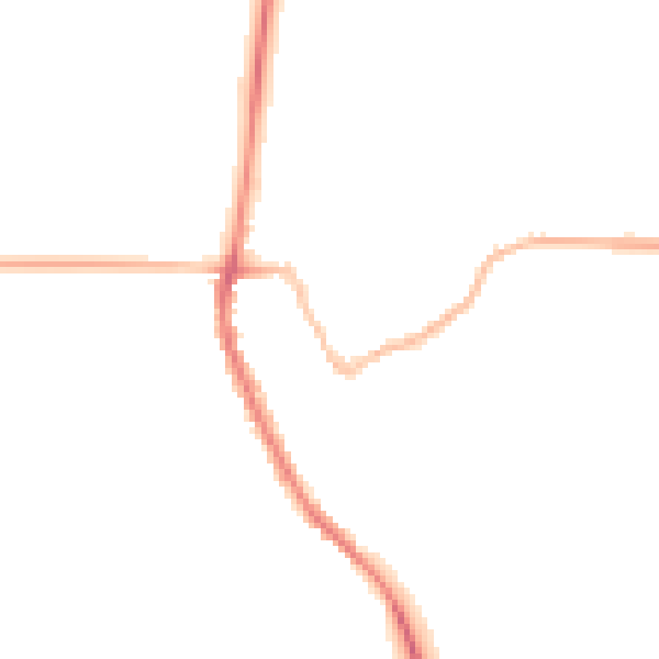 Night-time road noise heatmap for OX15 0SB