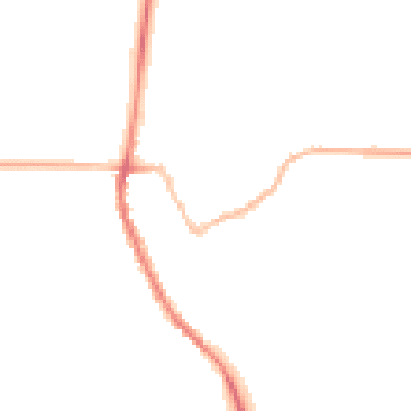 Night-time road noise heatmap for OX15 0TG