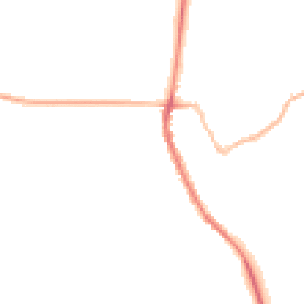 Night-time road noise heatmap for OX15 0TZ