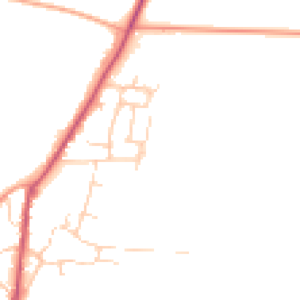 Daytime road noise heatmap for OX15 4NR