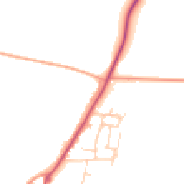 Daytime road noise heatmap for OX15 4SE