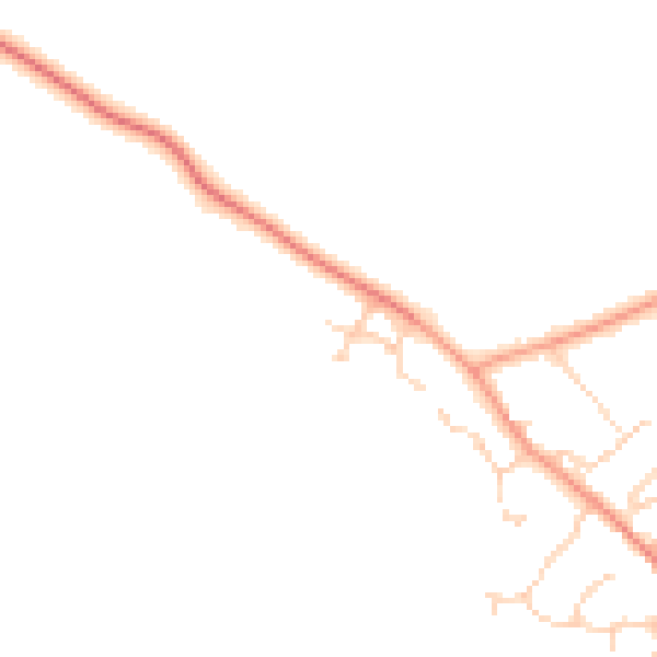 Daytime road noise heatmap for OX15 4SR