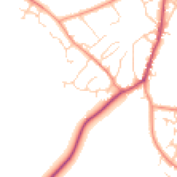 Daytime road noise heatmap for OX15 4TB