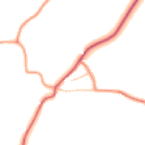 Daytime road noise heatmap for OX15 5DZ