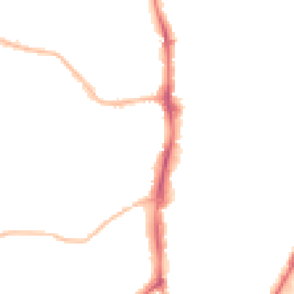 Night-time road noise heatmap for OX16 0AQ
