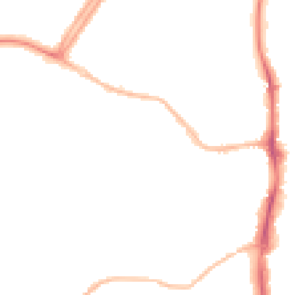 Night-time road noise heatmap for OX16 0BX