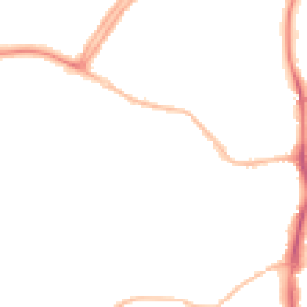 Night-time road noise heatmap for OX16 0BZ