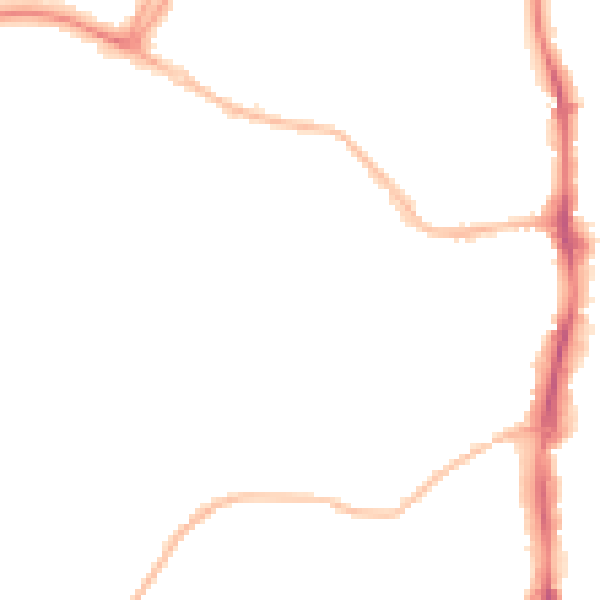 Night-time road noise heatmap for OX16 0DJ
