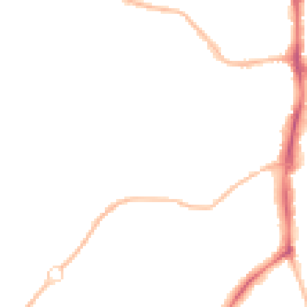 Night-time road noise heatmap for OX16 0DW