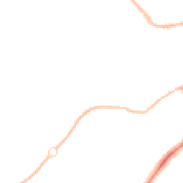 Night-time road noise heatmap for OX16 0EA