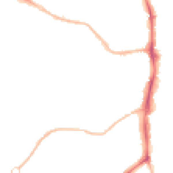 Night-time road noise heatmap for OX16 0ED