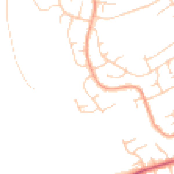 Daytime road noise heatmap for OX16 0JU