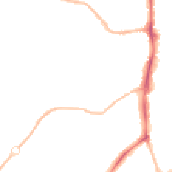 Night-time road noise heatmap for OX16 0TU