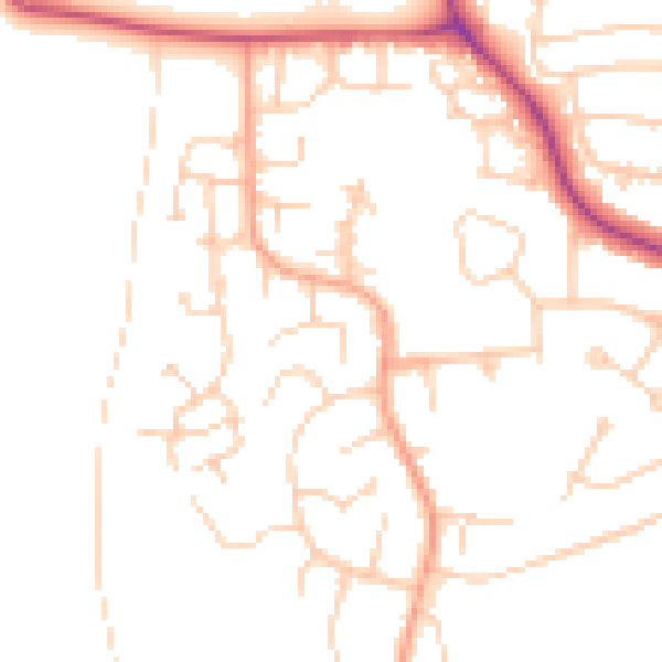 Daytime road noise heatmap for OX16 0UY