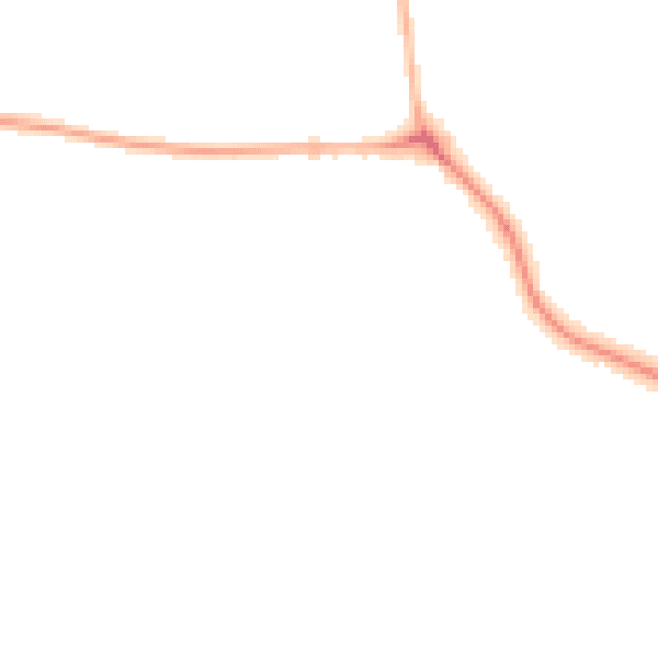 Night-time road noise heatmap for OX16 0XE