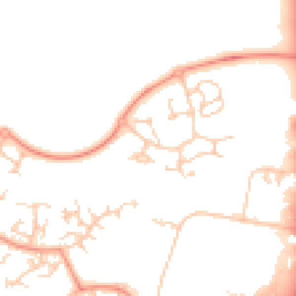 Daytime road noise heatmap for OX16 1AL