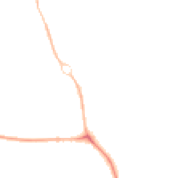 Night-time road noise heatmap for OX16 1BE