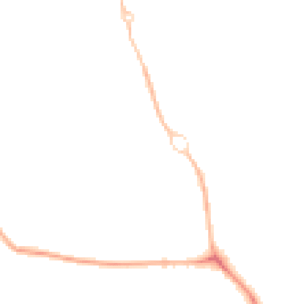 Night-time road noise heatmap for OX16 1HR