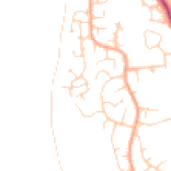 Daytime road noise heatmap for OX16 1HX