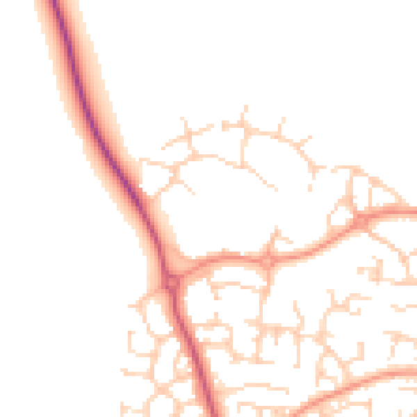Daytime road noise heatmap for OX16 1JT