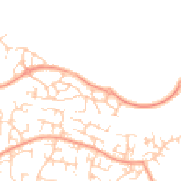 Daytime road noise heatmap for OX16 1WW