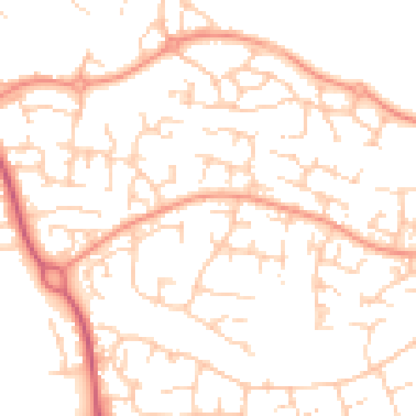 Daytime road noise heatmap for OX16 1YP