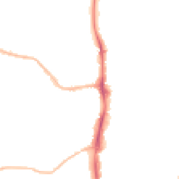 Night-time road noise heatmap for OX16 2AS