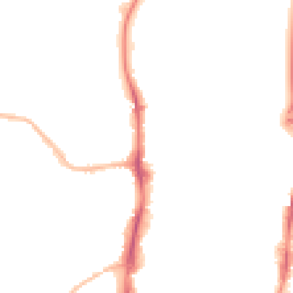 Night-time road noise heatmap for OX16 2AT
