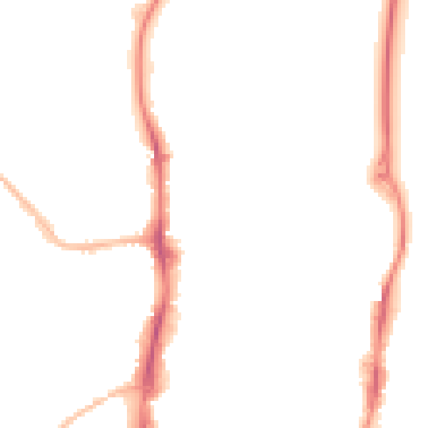 Night-time road noise heatmap for OX16 2AZ