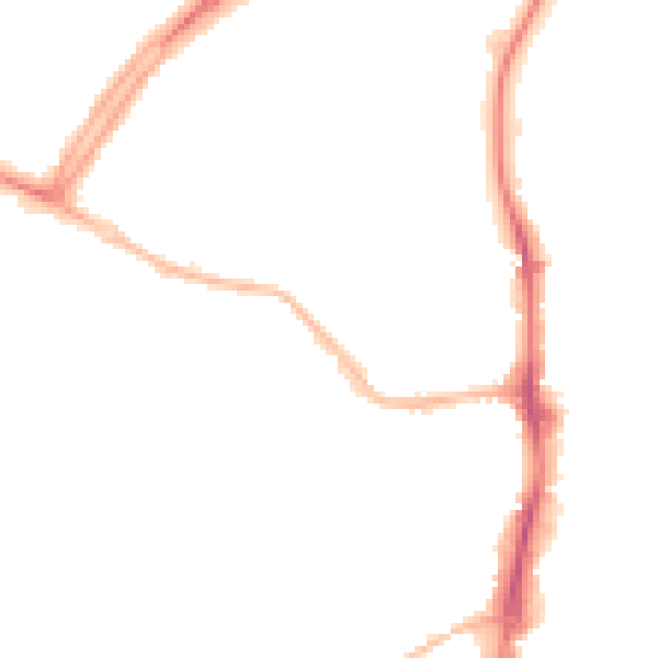 Night-time road noise heatmap for OX16 2BE