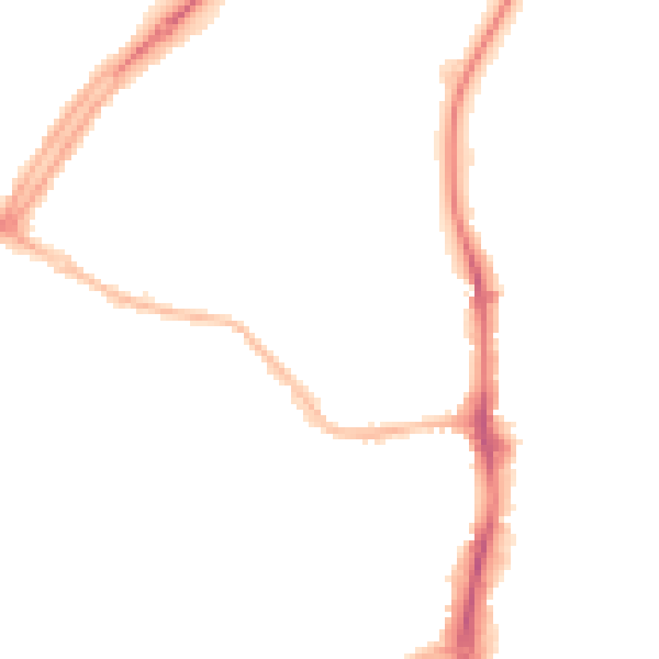 Night-time road noise heatmap for OX16 2BL