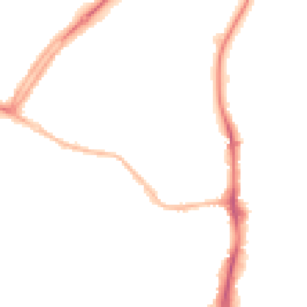 Night-time road noise heatmap for OX16 2BP