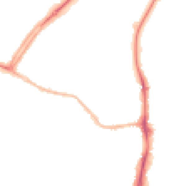 Night-time road noise heatmap for OX16 2BQ