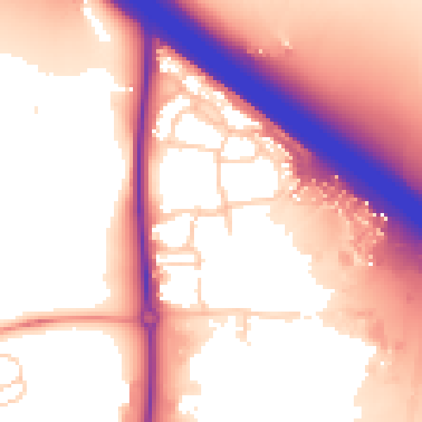 Daytime road noise heatmap for OX16 2DA