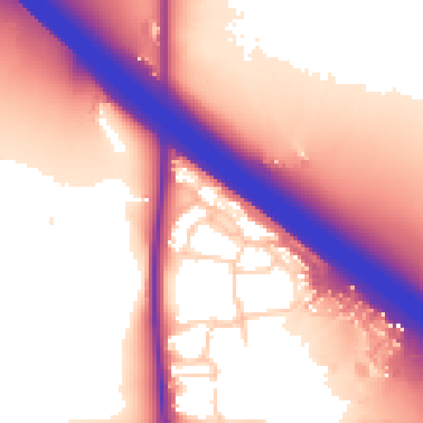 Daytime road noise heatmap for OX16 2DD