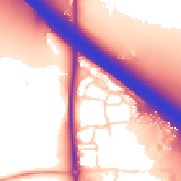Daytime road noise heatmap for OX16 2DH