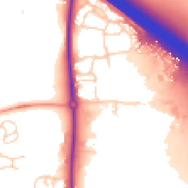 Daytime road noise heatmap for OX16 2DW