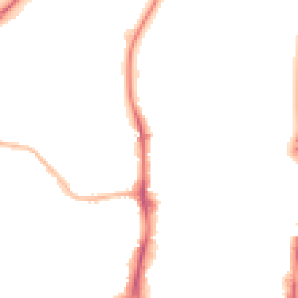 Night-time road noise heatmap for OX16 2EQ